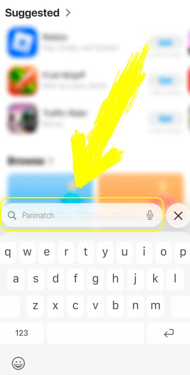 Easily find the official Parimatch application by searching the App Store.